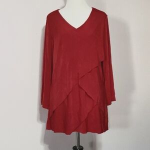 Traveler's by Chico Red Top Size 2